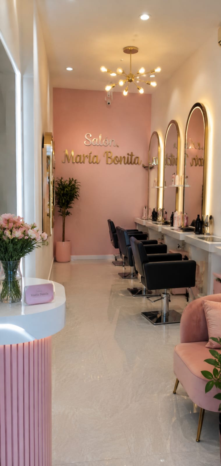 Estaciones de estilismo · Maria Bonita Salón & Spa